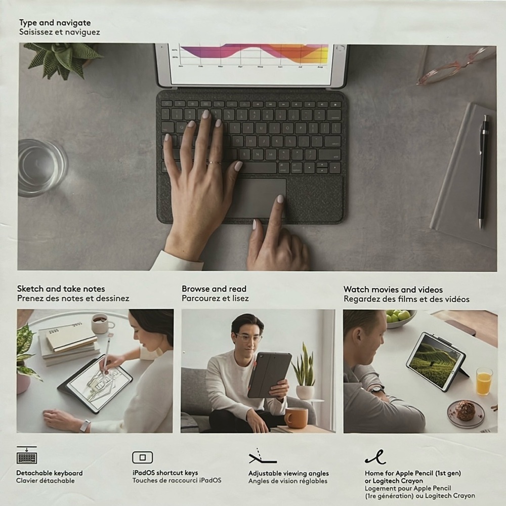 Logitech Gray Tablet Keyboard Case - Picture 6 of 6